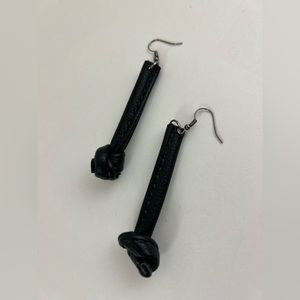 Leather dangle earrings
